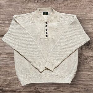 Club Room Vintage Sweater Pullover Oatmeal Neutral Unisex M Medium